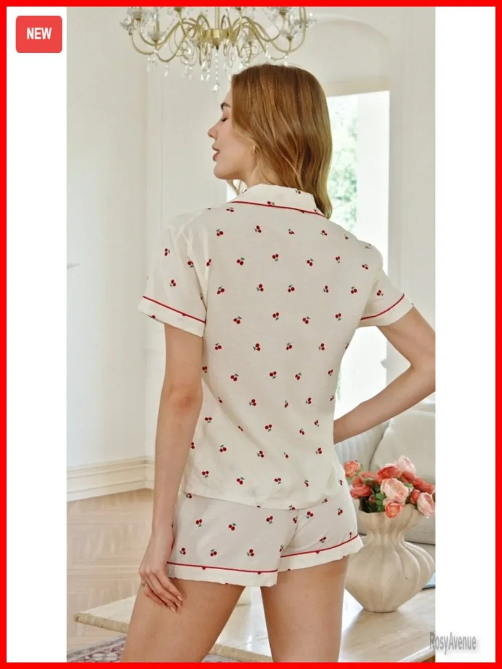 Women's 2 Piece Button Down Pajama Set with Shorts - Medium Stretch Polyester